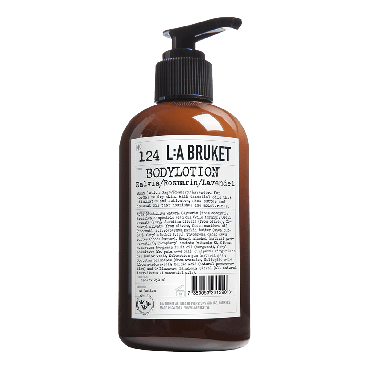 L:A BRUKET Sage, Rosemary & Lavender Body Lotion 250ml