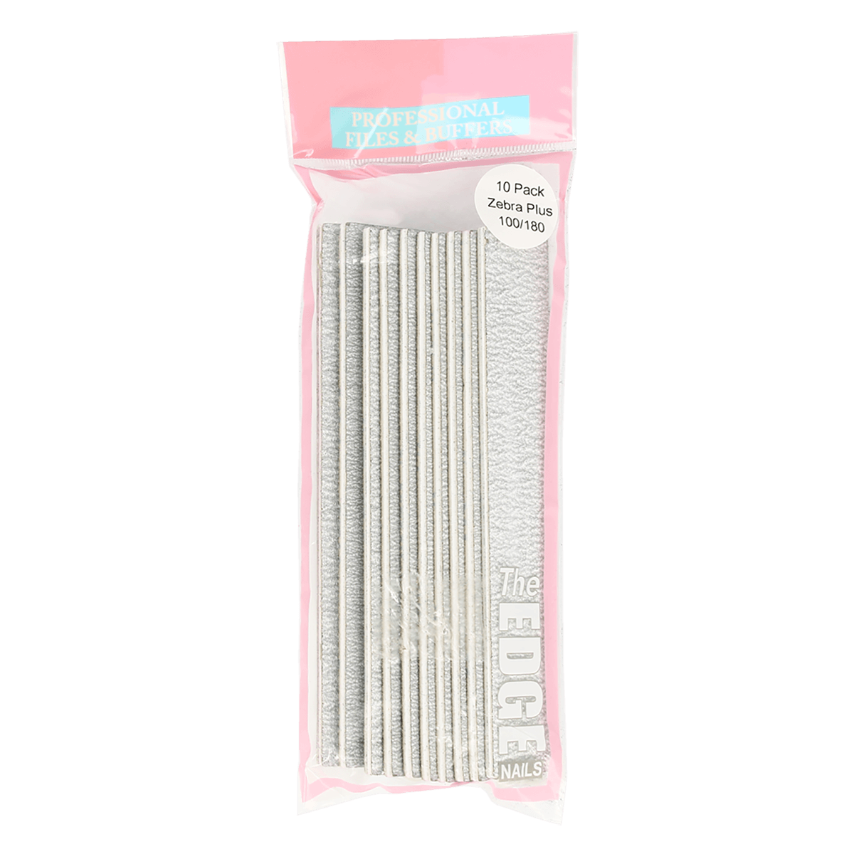 The Edge Nails Zebra Plus Files 100/180 (10 Pack)