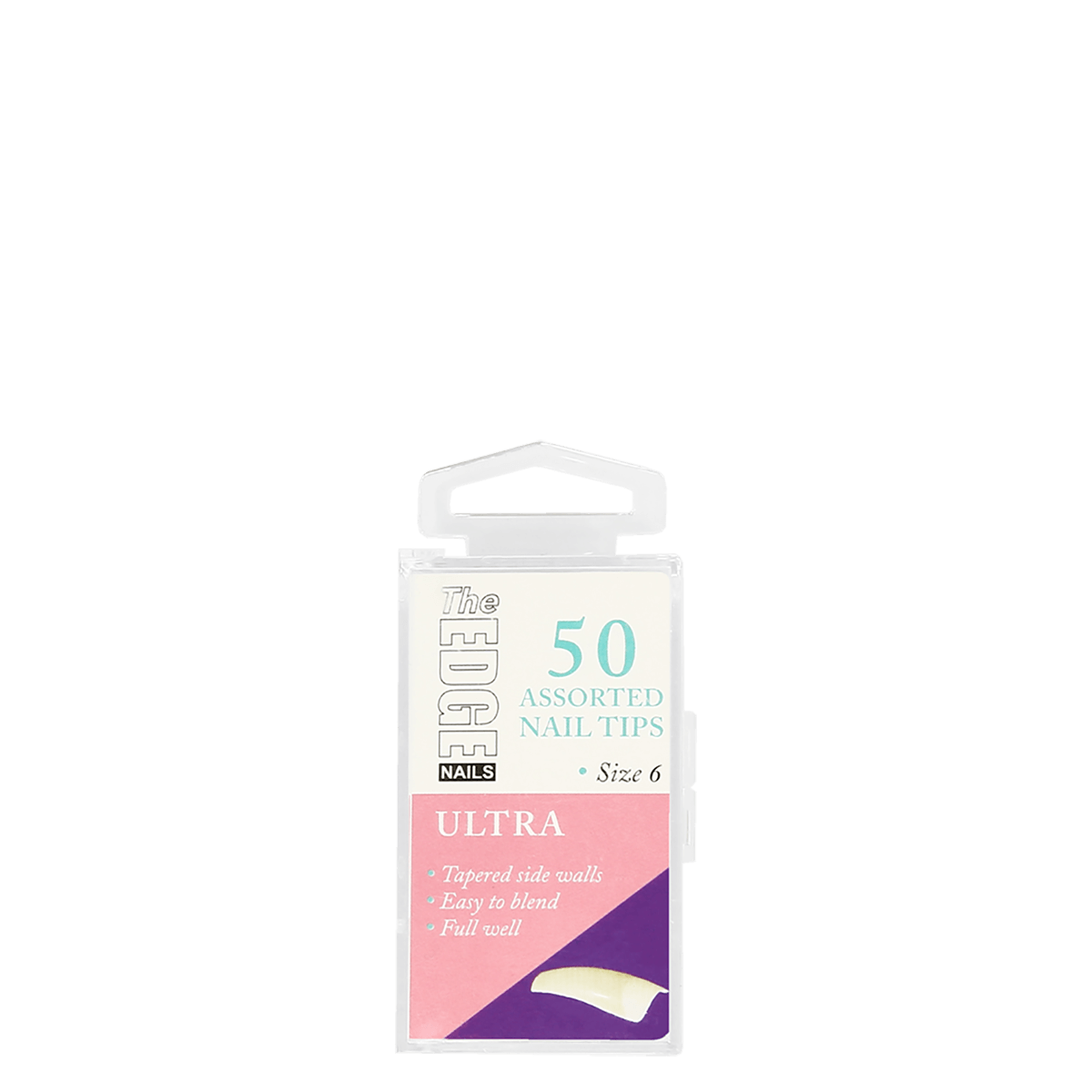 The Edge Nails Ultra Assorted Nail Tips Size 6 (50 Pack)