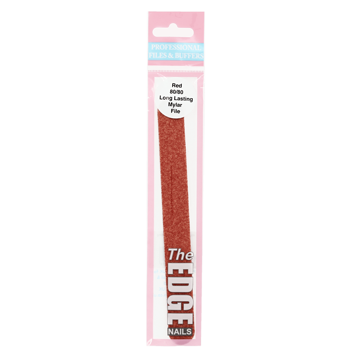 The Edge Nails Long Lasting Red Mylar File 80/80