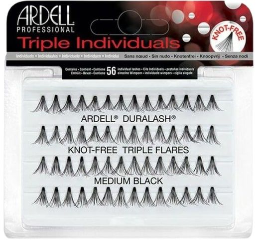 Ardell DuraLash Individuals Knot-Free Triple Flares Medium Black