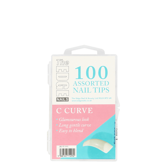 The Edge Nails C Curve Tips x 100 Assorted