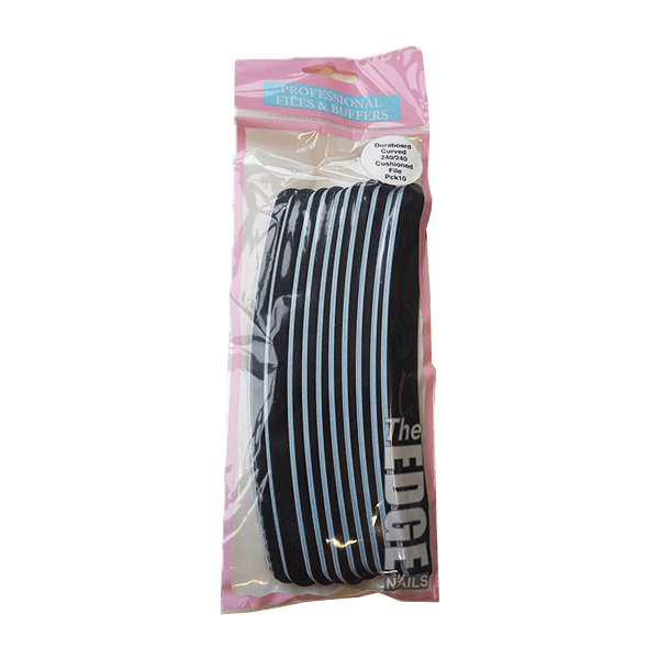 The Edge Nails Duraboard Curved 240/240 File 10 Pack