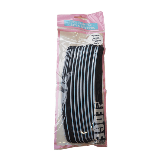 The Edge Nails Duraboard Curved 240/240 File 10 Pack