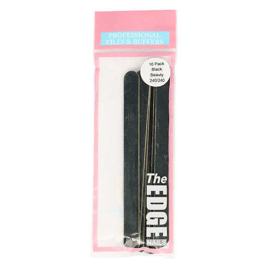 The Edge Nails Black Beauty 240/240 File 10 Pack