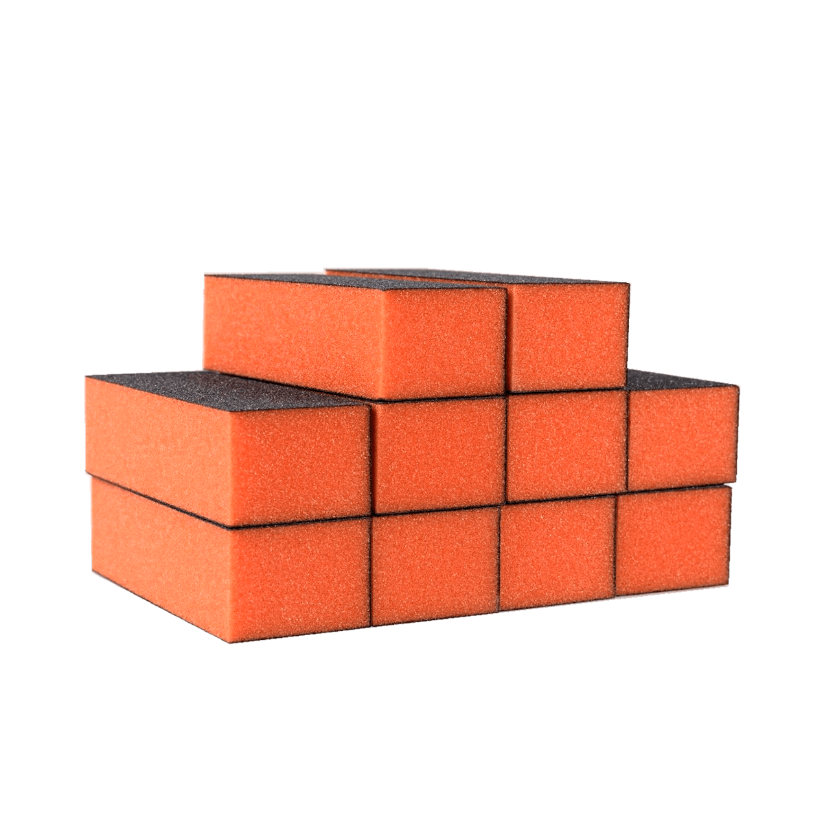 The Edge Nails Orange Sanding Block 100/180 Grit (10 Pack)
