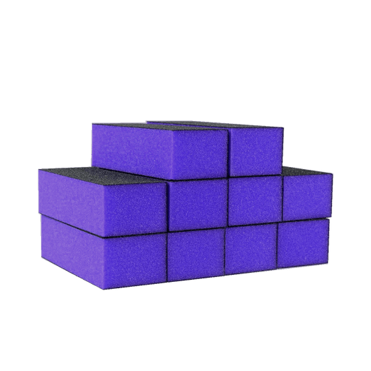 The Edge Nails Purple Sanding Block 60/100 Grit (10 Pack)