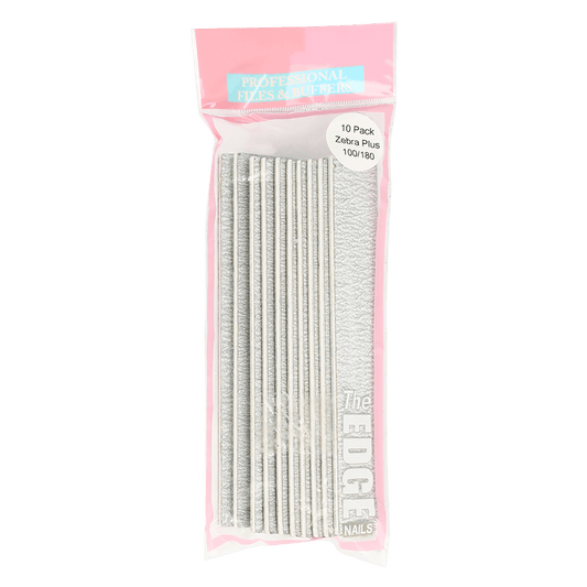 The Edge Nails Zebra Plus Files 100/180 (10 Pack)