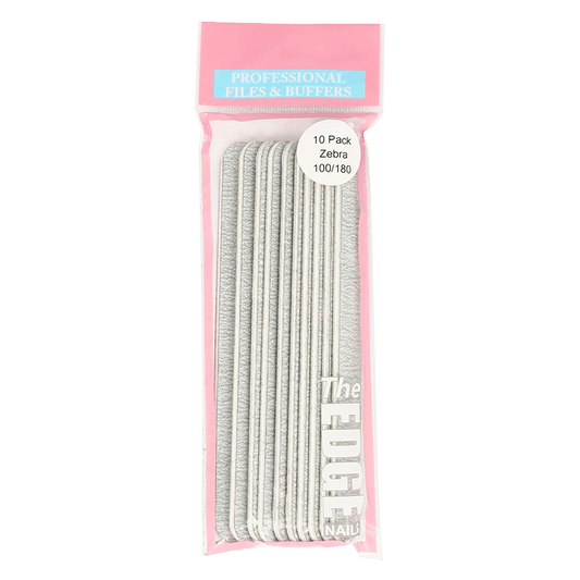 The Edge Nails Zebra Files 100/180 (10 Pack)
