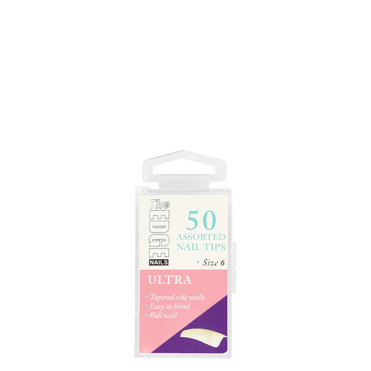 The Edge Nails Ultra Assorted Nail Tips Size 6 (50 Pack)