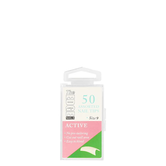 The Edge Nails Active Assorted Nail Tips Size 9 (50 Pack)