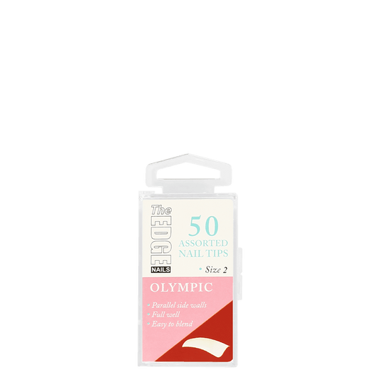 The Edge Nails Olympic Assorted Nail Tips Size 2 (50 Pack)