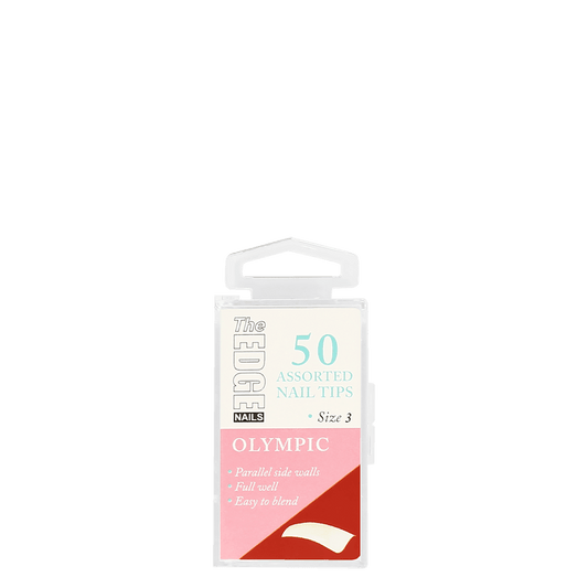 The Edge Nails Olympic Assorted Nail Tips Size 3 (50 Pack)