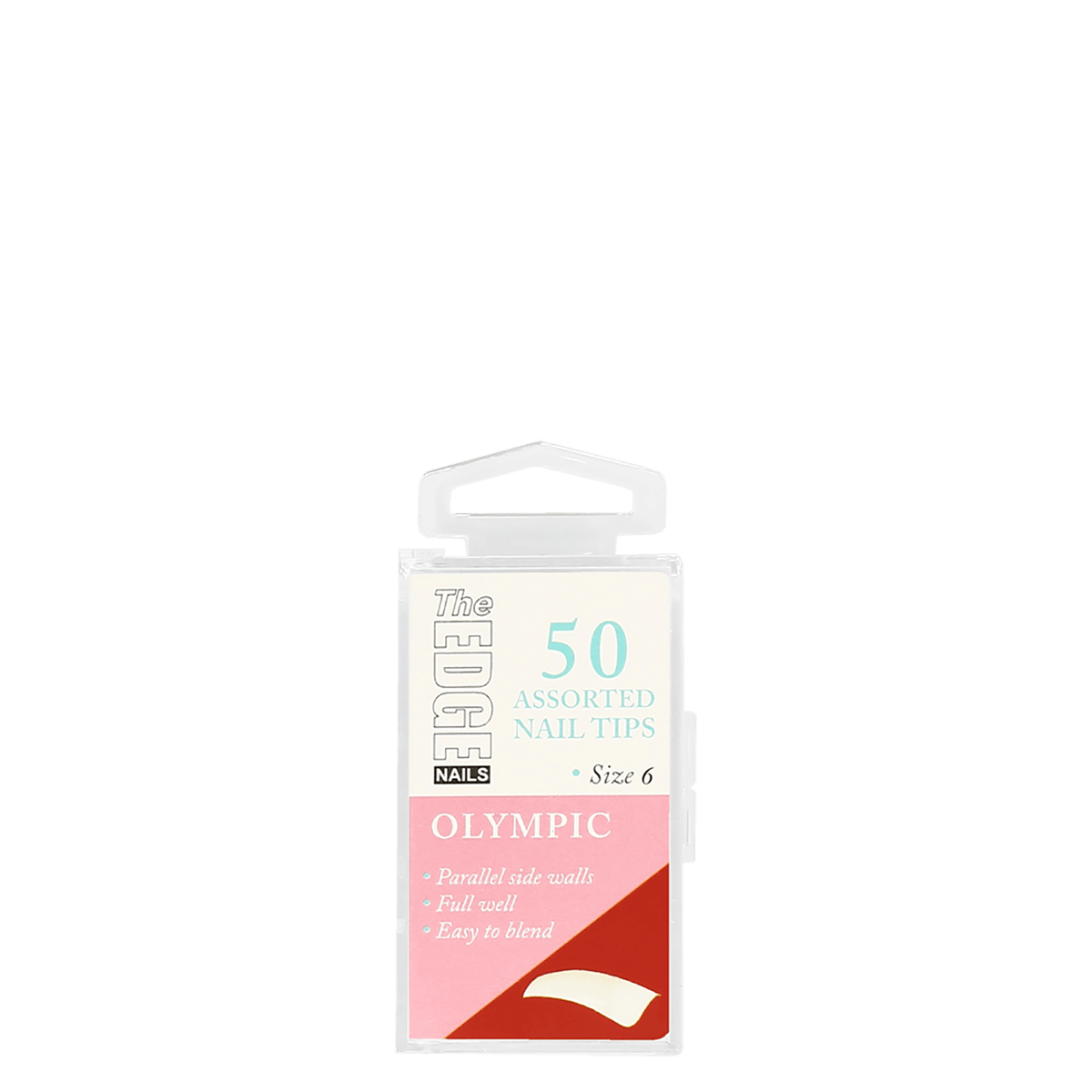 The Edge Nails Olympic Assorted Nail Tips Size 6 (50 Pack)