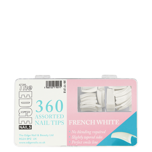 The Edge Nails French White Assorted Nail Tips (360 Pack)