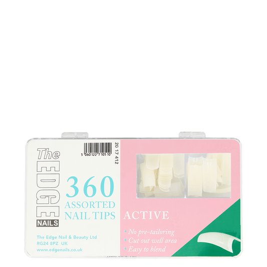 The Edge Nails Active Assorted Nail Tips (360 Pack)