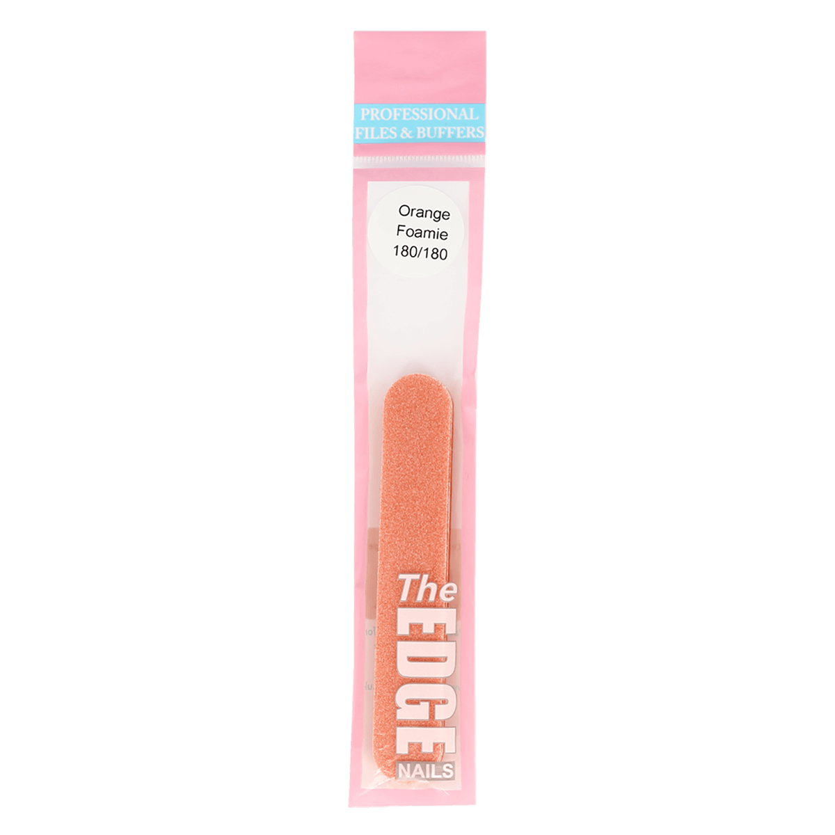 The Edge Nails Orange Foamie 180/180 File