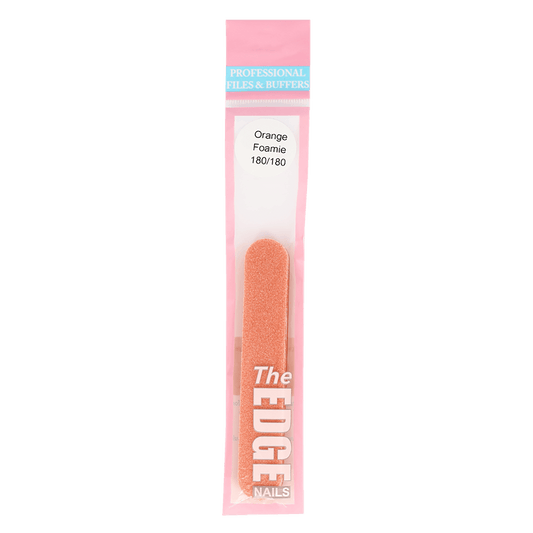 The Edge Nails Orange Foamie 180/180 File