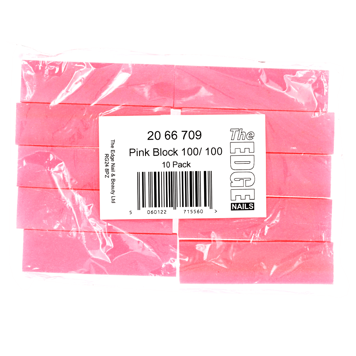 The Edge Nails Pink Sanding Block (10 Pack) 100/100