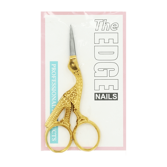 The Edge Nails Stork Scissors With Gold Plated Handles