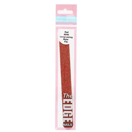 The Edge Nails Long Lasting Red Mylar File 80/80